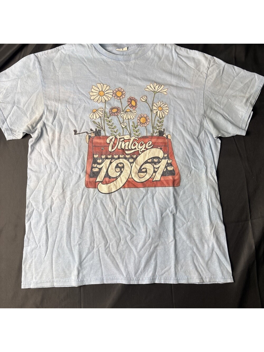 Vintage Typewriter 1961 Graphic T-Shirt Size Large Medium
